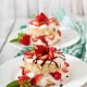Sponge Cake with Cream and Strawberries