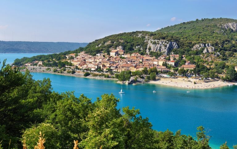 Beautiful view of St.Croix lake in Verdon, Provence, France