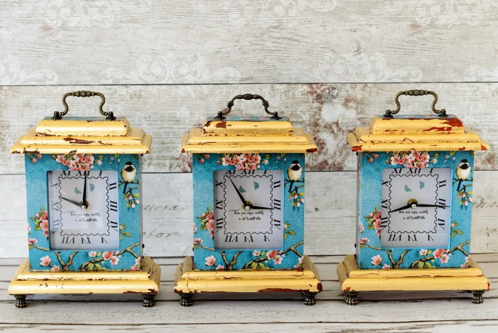 Decoupaged Clocks