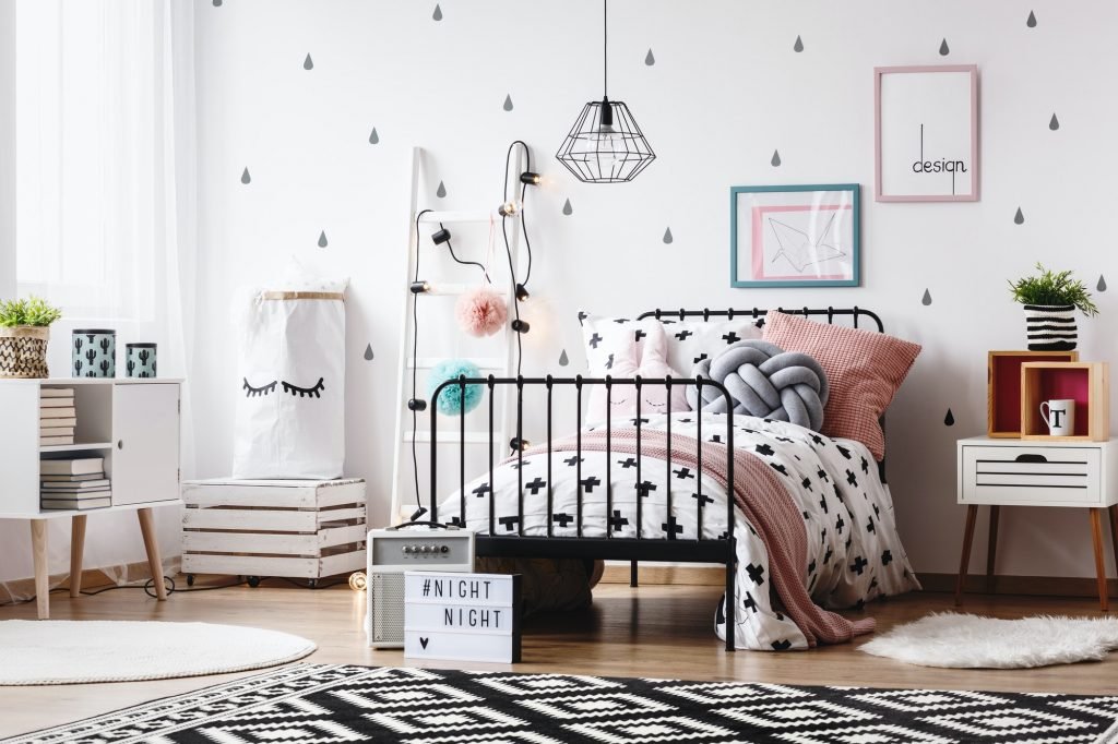Kids room with white ladder