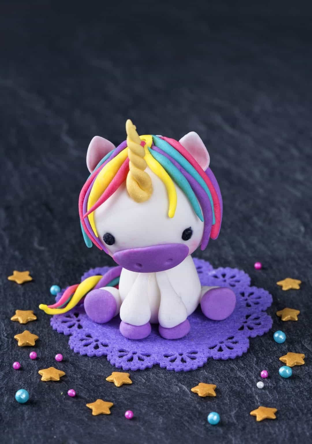 Unicorn cake topper for cake
