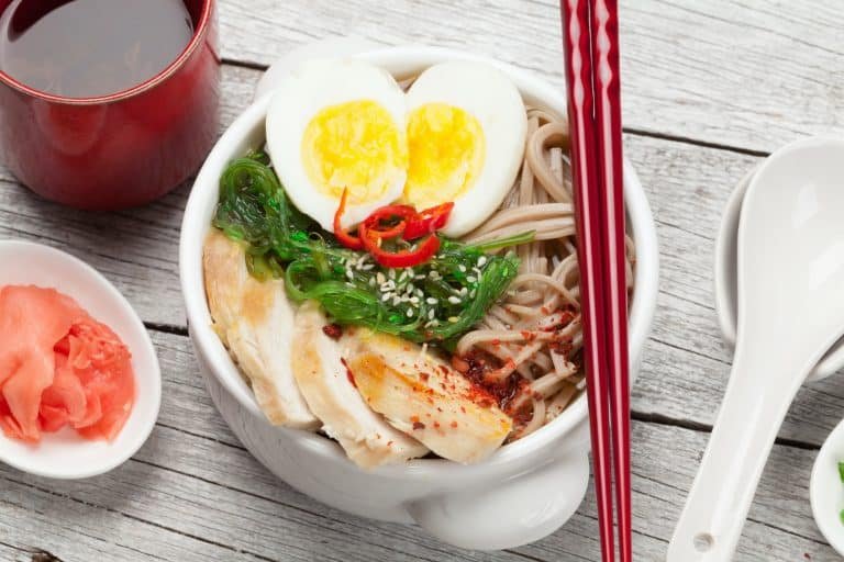 Asian noodle ramen soup