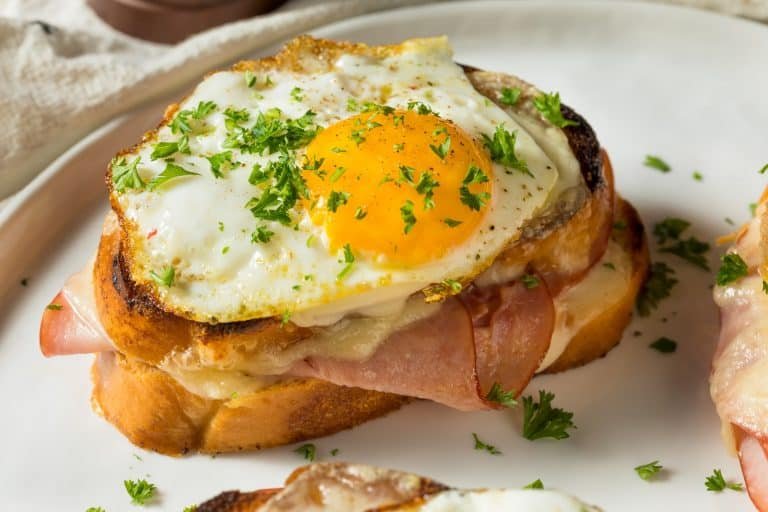 Homemade French Croque Madame Sandwich