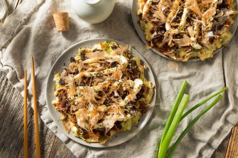Homemade Japaense Okonomiyaki Cabbage Pancake
