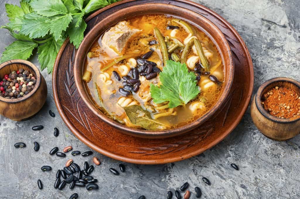 Meat soup with beans
