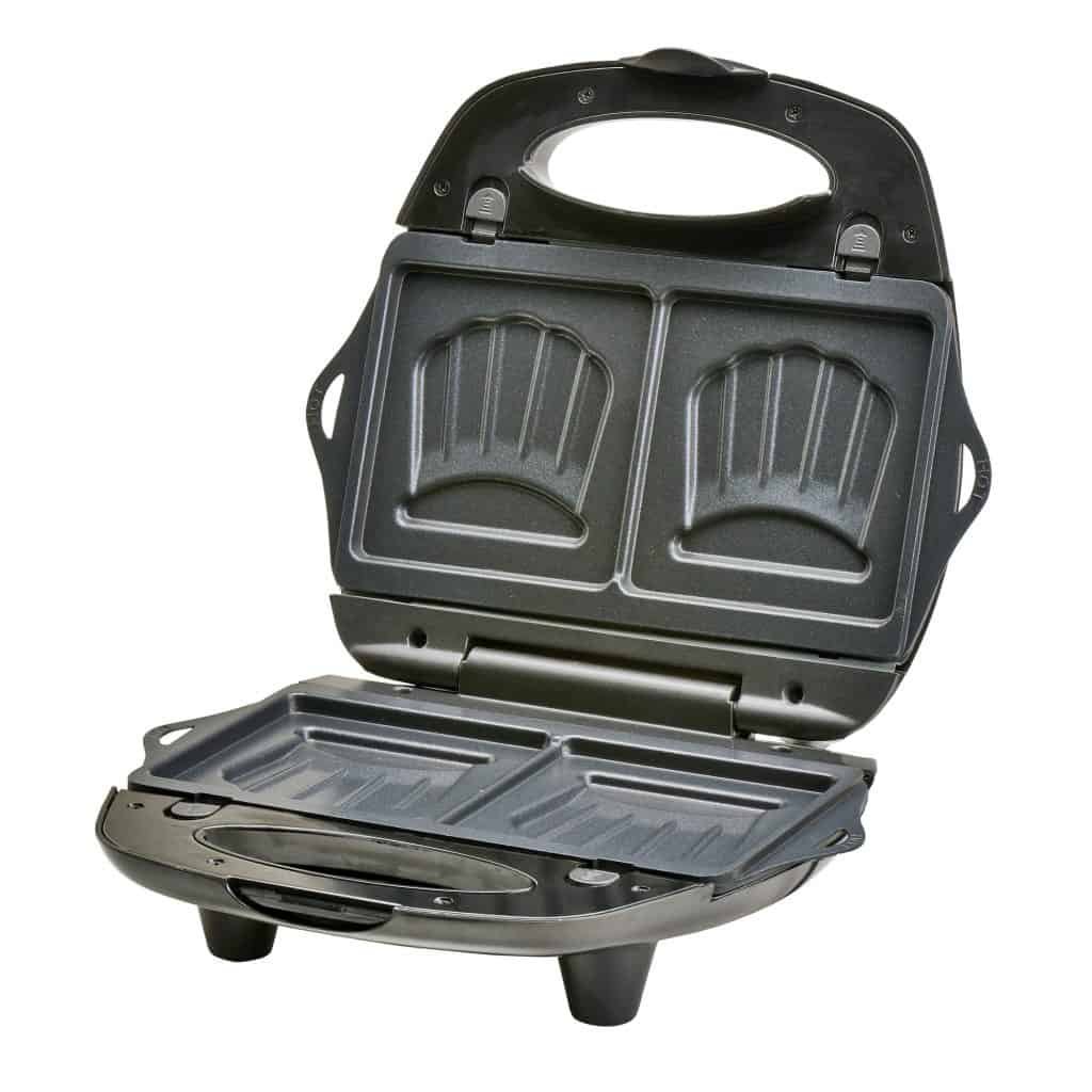 Open croque-monsieur iron maker isolated