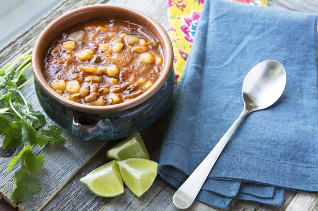 Posole with Lime Horizontal