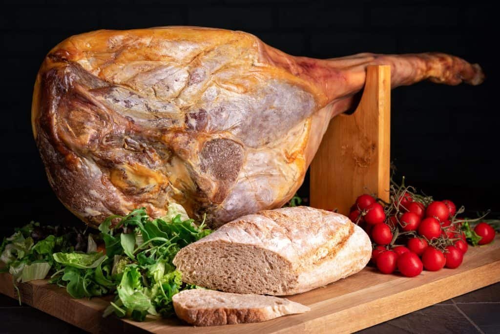 Traditional spanish jamon serrano
