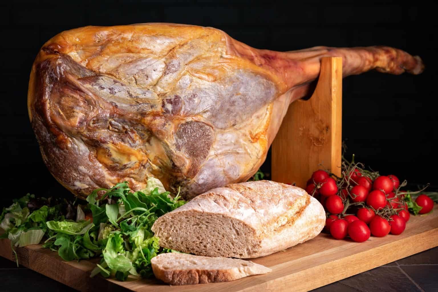 Traditional spanish jamon serrano