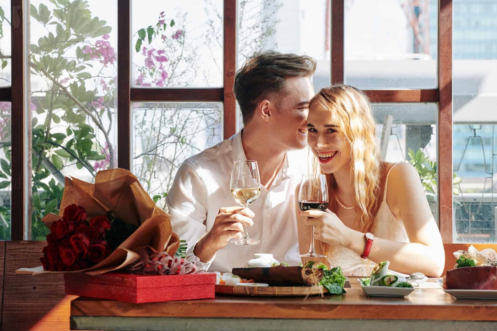 Couple having romantic dinner