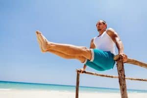 fitness man on the beach