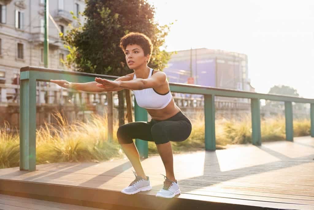Woman doing squats