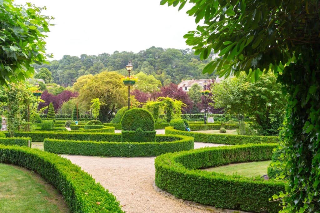 Figures from the bushes in different shapes, park