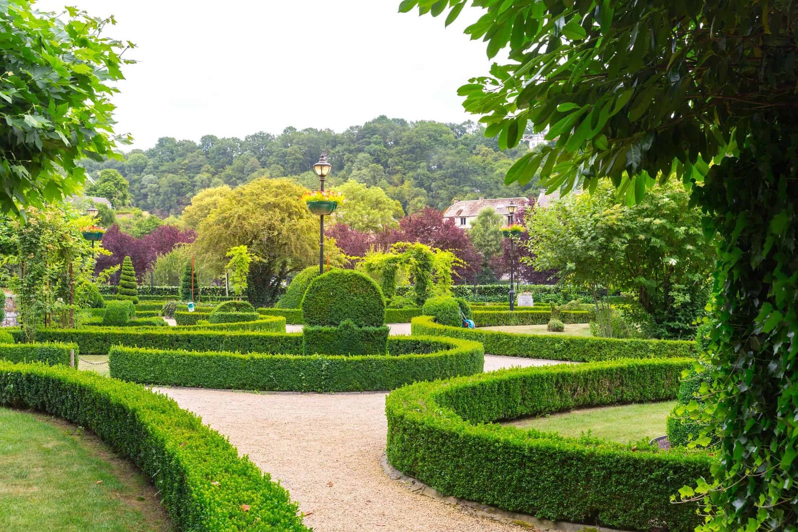 Figures from the bushes in different shapes, park