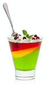 jelly dessert isolated on white