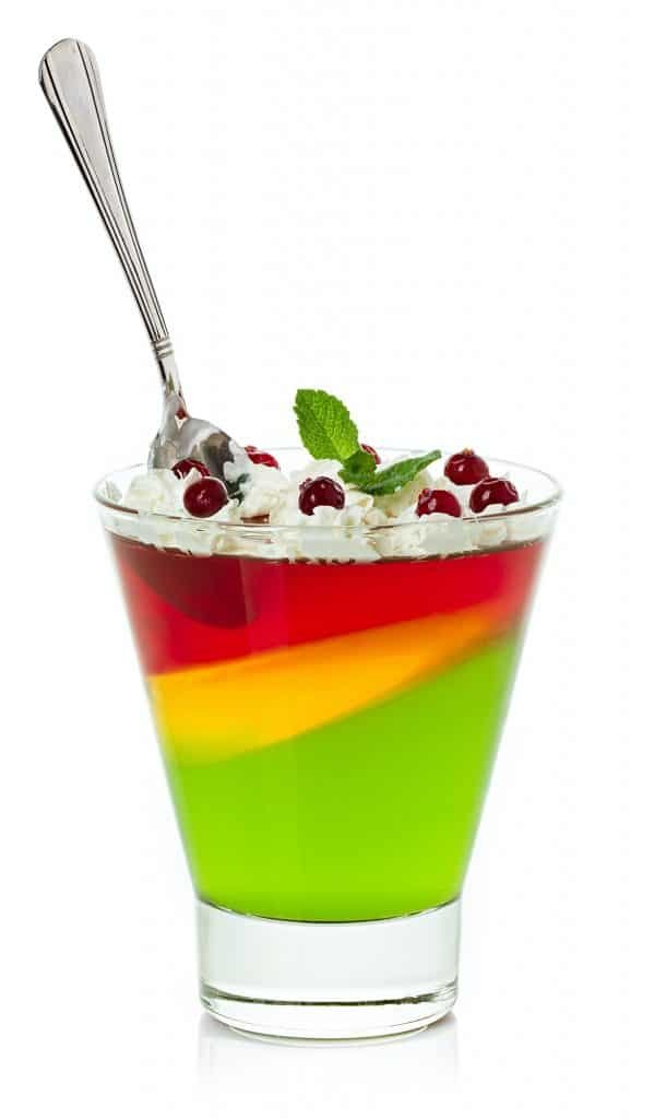 jelly dessert isolated on white