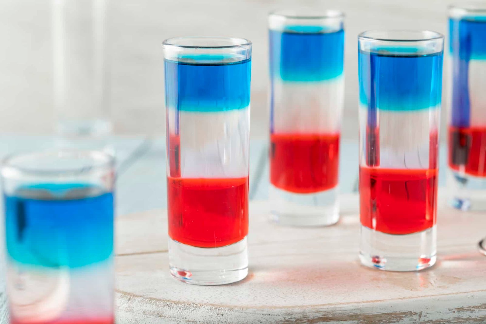 Patriotic Red White and Blue Shots