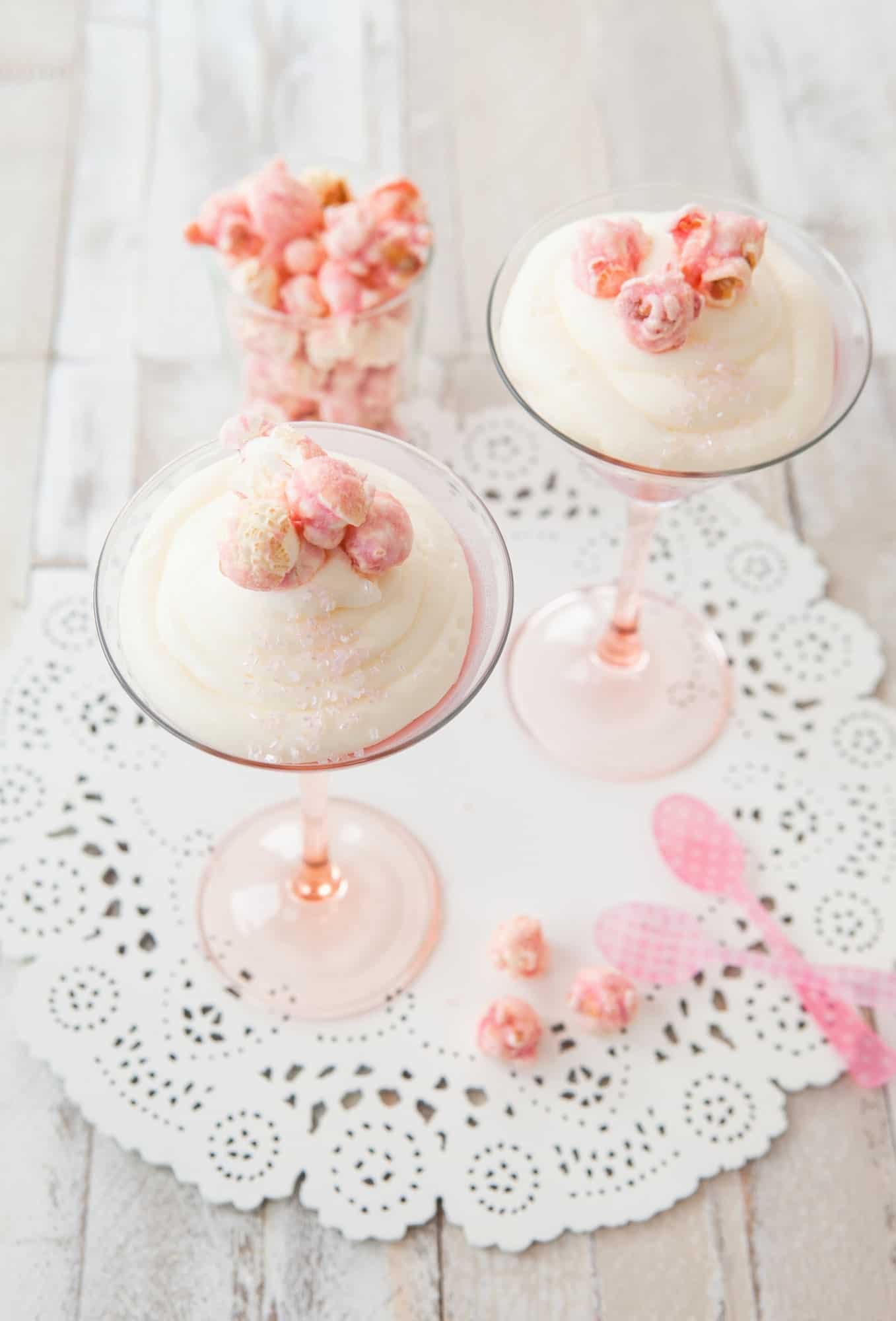 Raspberry panna cotta