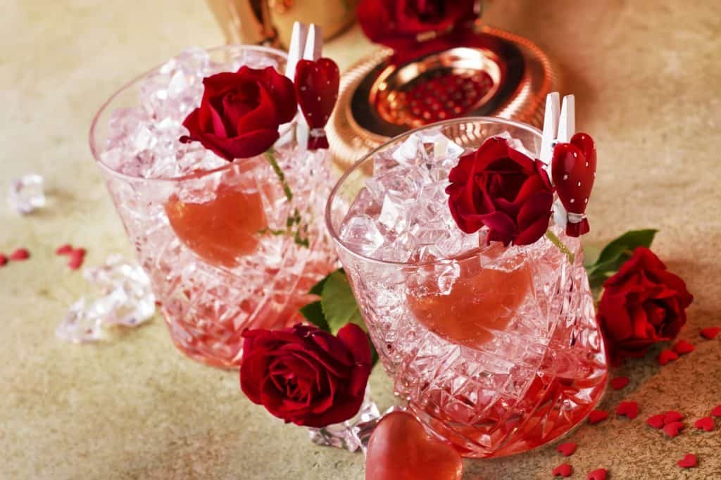 Rose Valentine's day cocktail