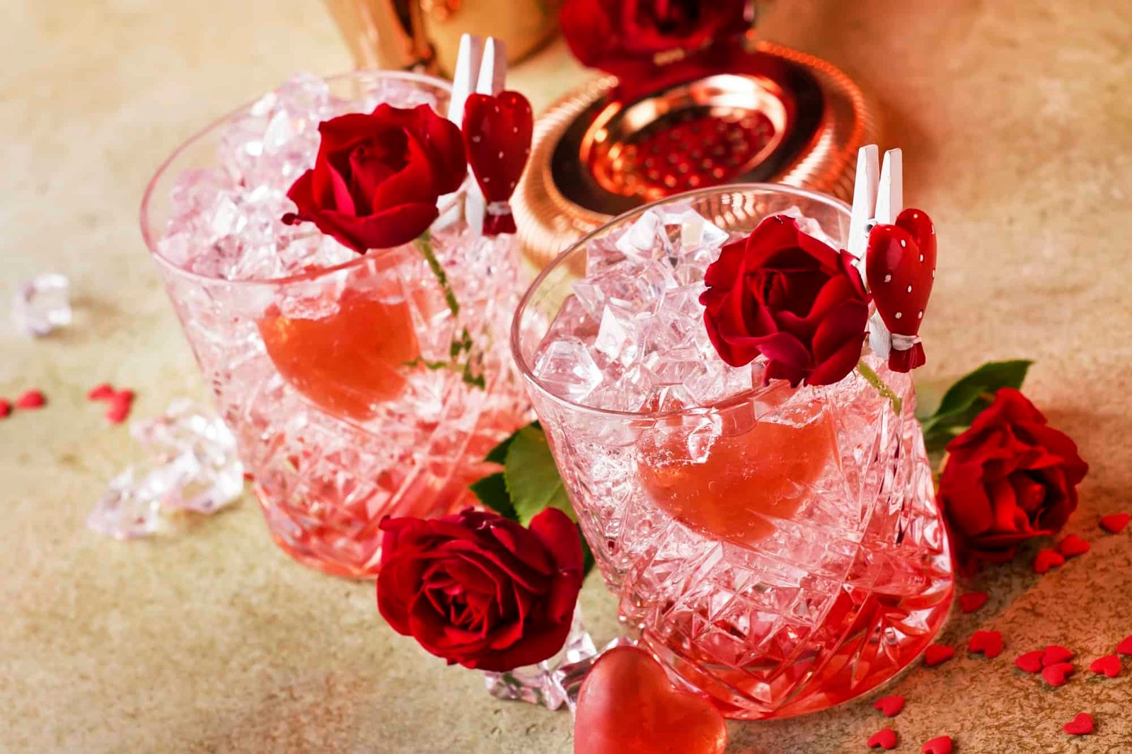 Rose Valentine's day cocktail