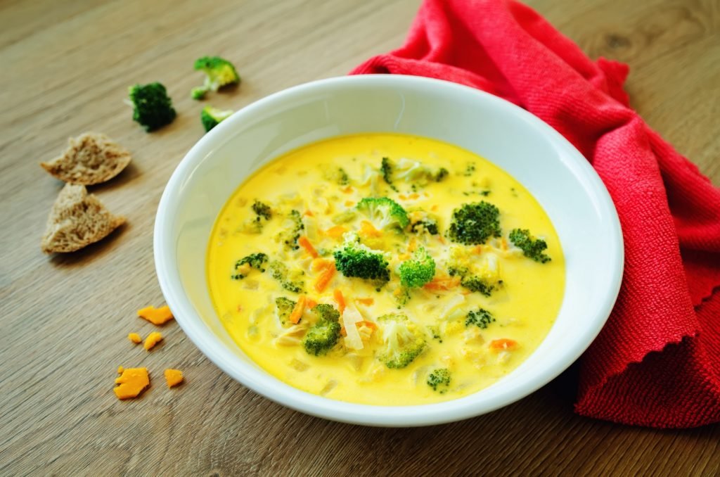 Broccoli Cheddar chicken soup