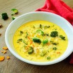 Broccoli Cheddar chicken soup
