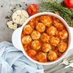 Meatballs in tomato sauce. Italian cuisine