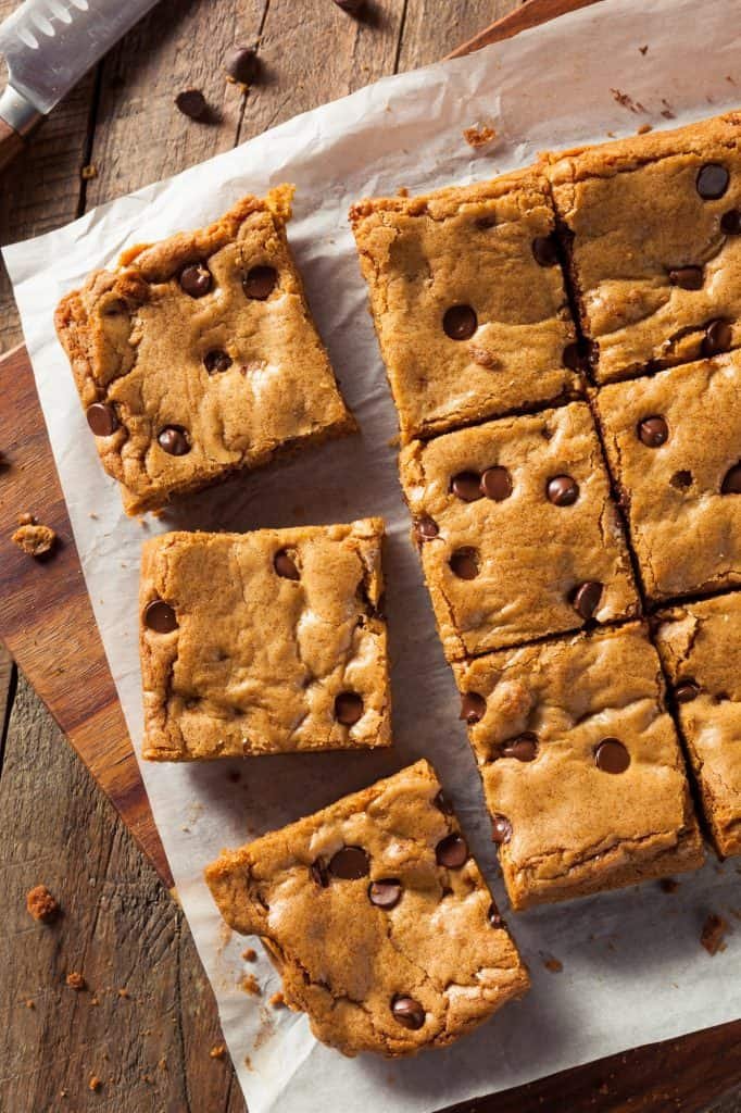 Homemade Chocolate Chip Blondies