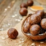 Raw vegan peanut butter oat coconut cacao balls