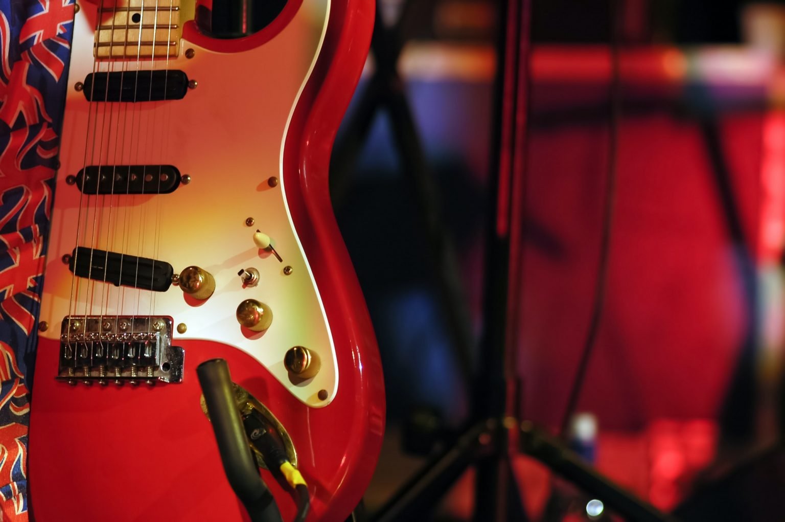 guitar on stage