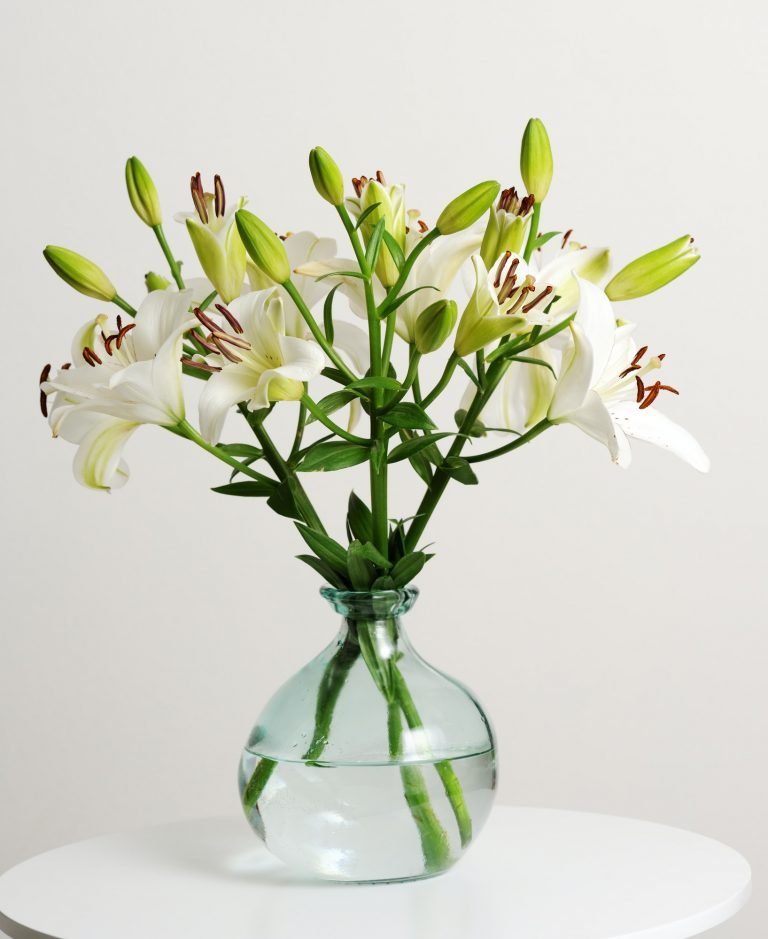 white lilies