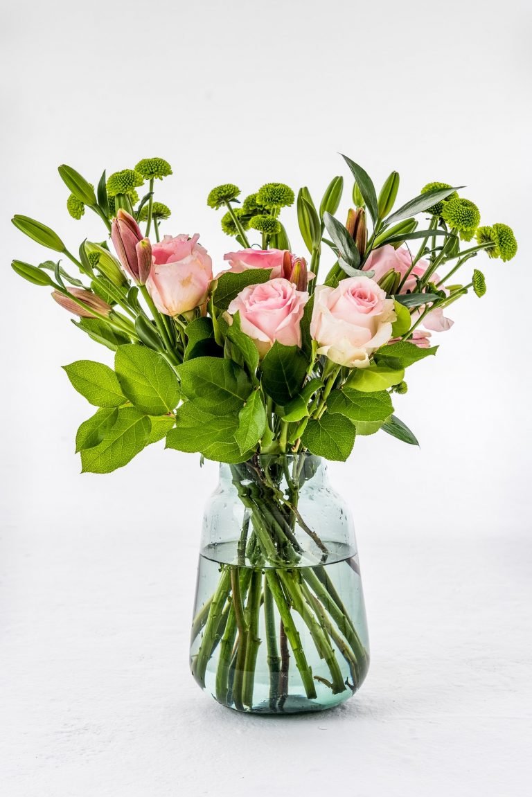 Bunch of flowers bouquet in a vase